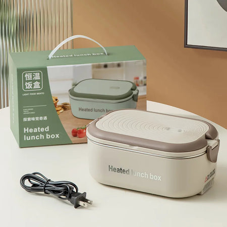 304 Stainless Steel Electric Lunch Box 220V &ndash; Temp Control Khaki / AU