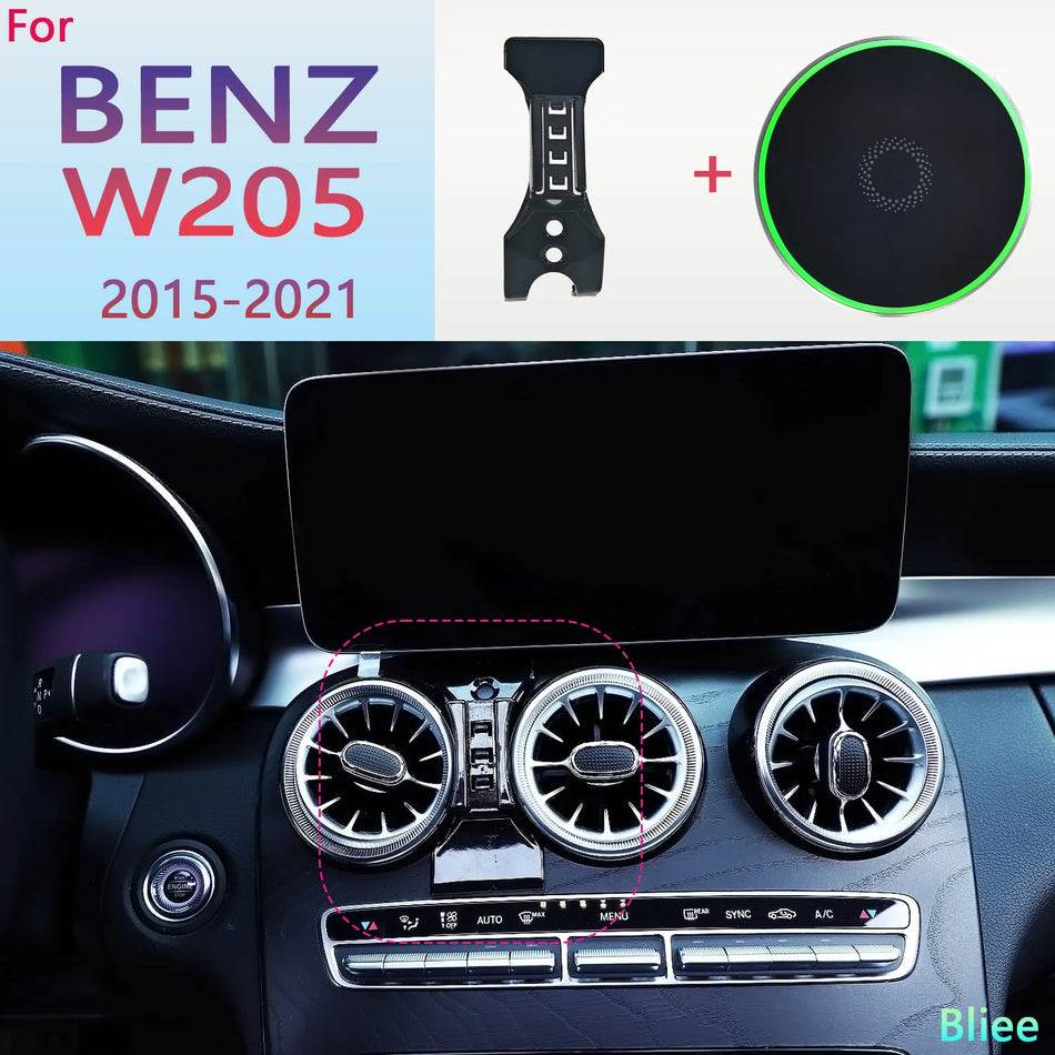 Mercedes W205 Magnetisk Trådlös Telefonhållare 15W MagSafe