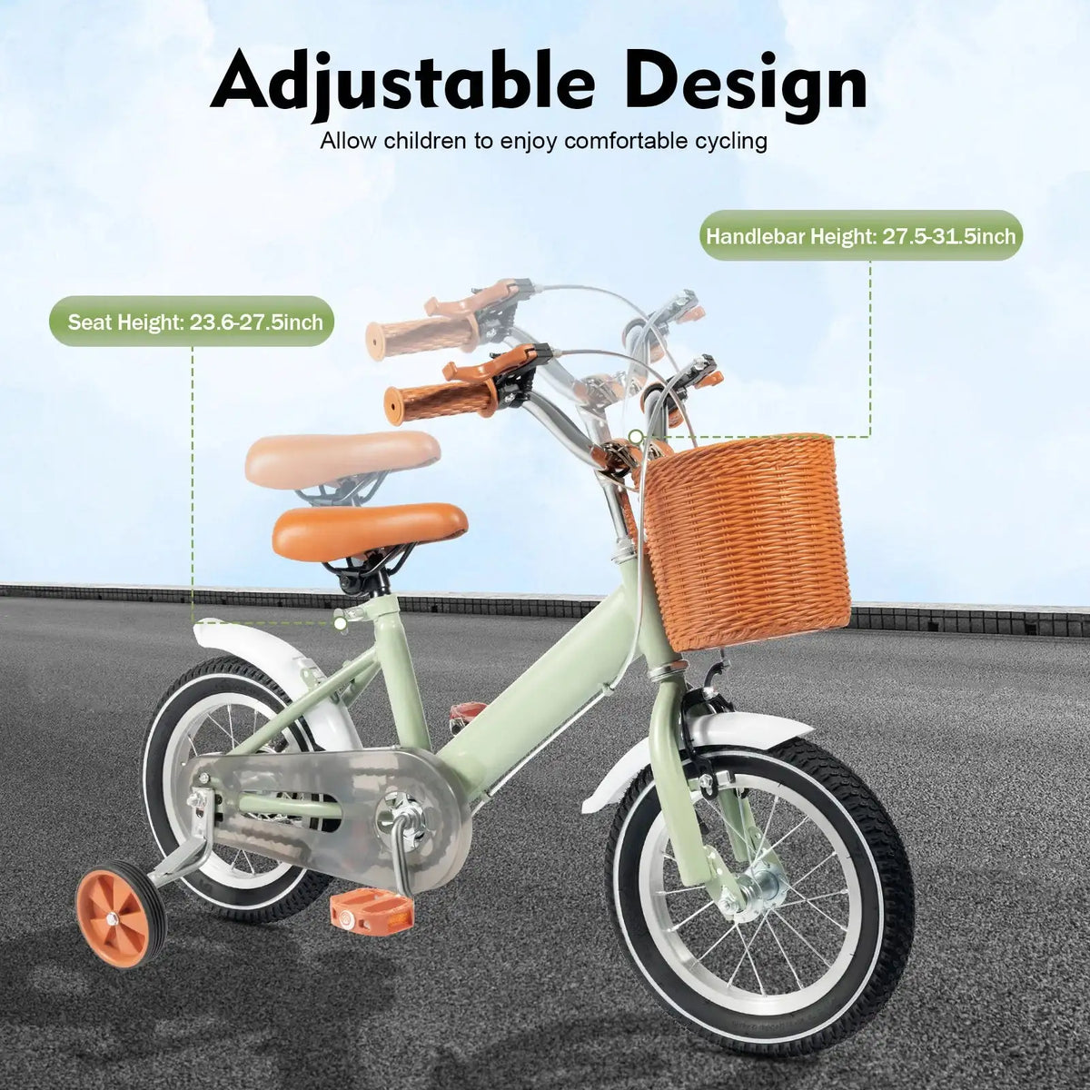 12 Inch Kids Balance Learning Bicycle - Height Adjustable