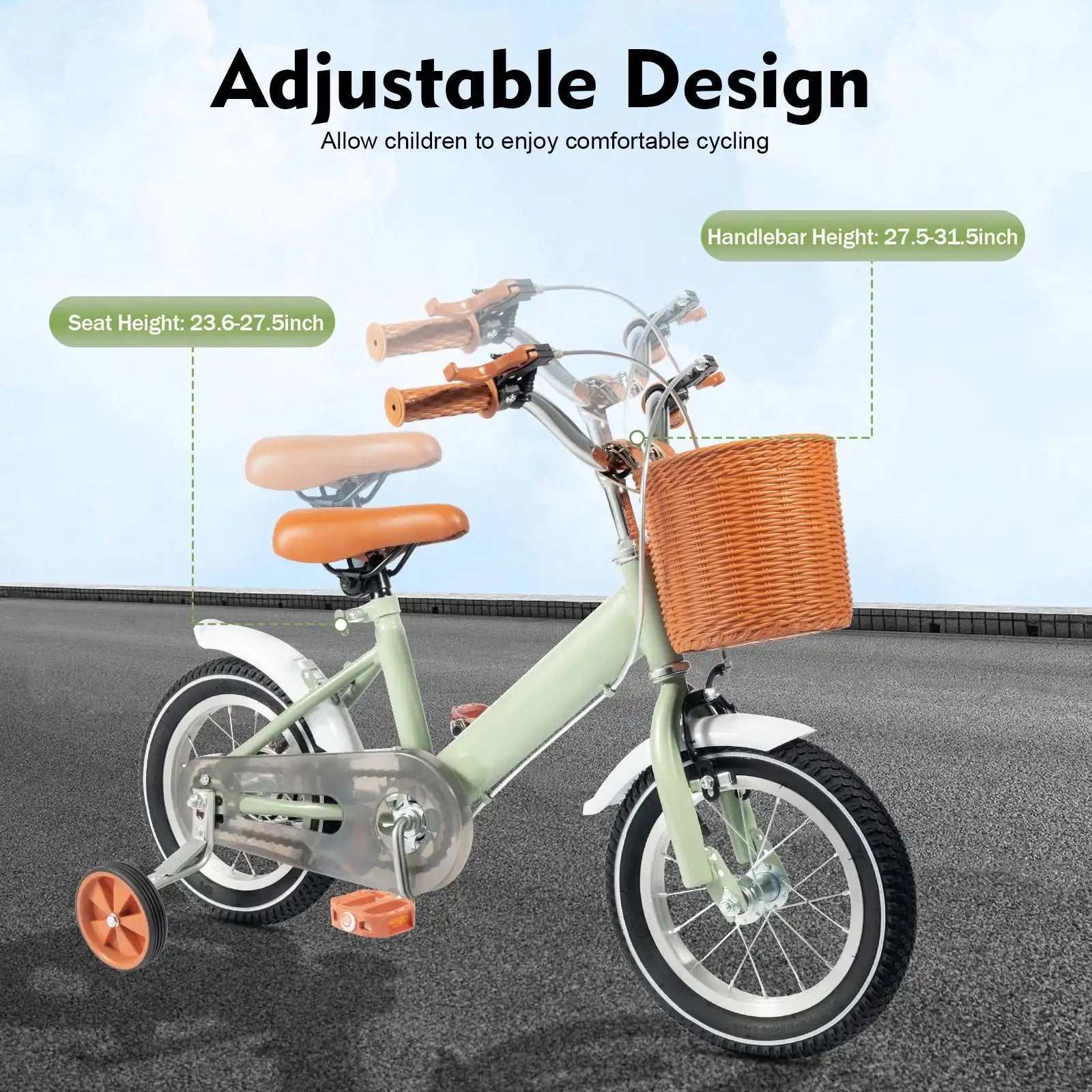 12 Inch Kids Balance Learning Bicycle - Height Adjustable