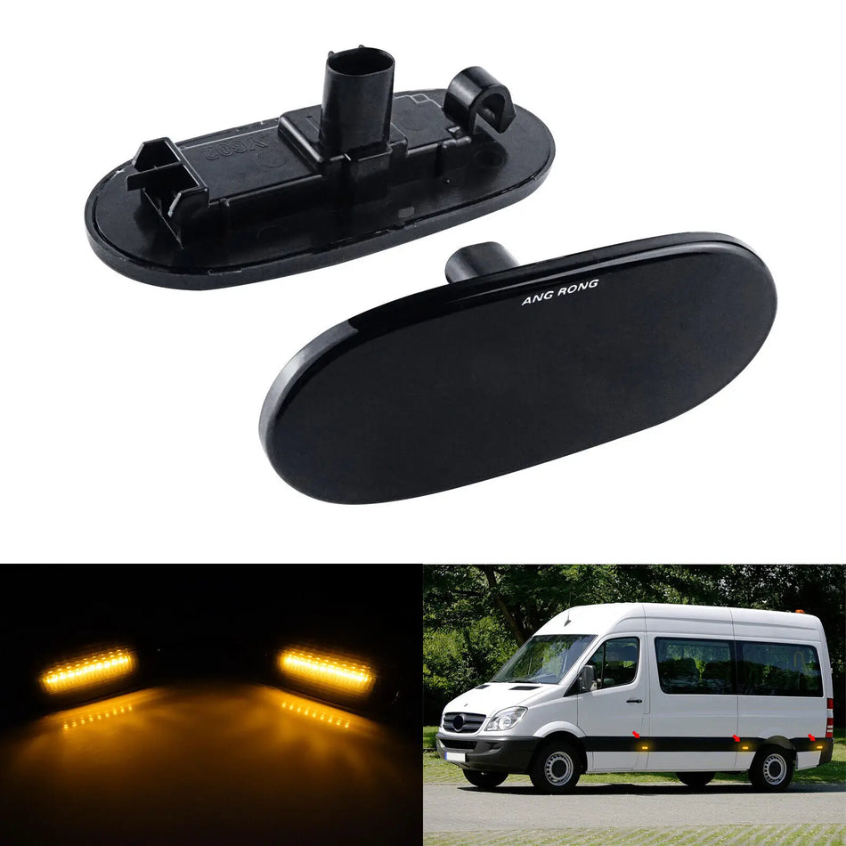 LED šoninė žibintų šviesa geltona Mercedes Benz Sprinter VW Crafter 2E