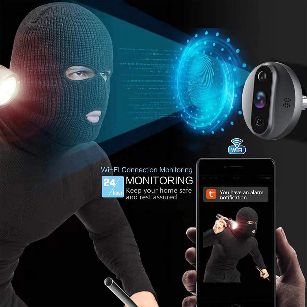 3MP Smart Life Tuya 1080P WiFi Door Bell &ndash; Motion Alerts