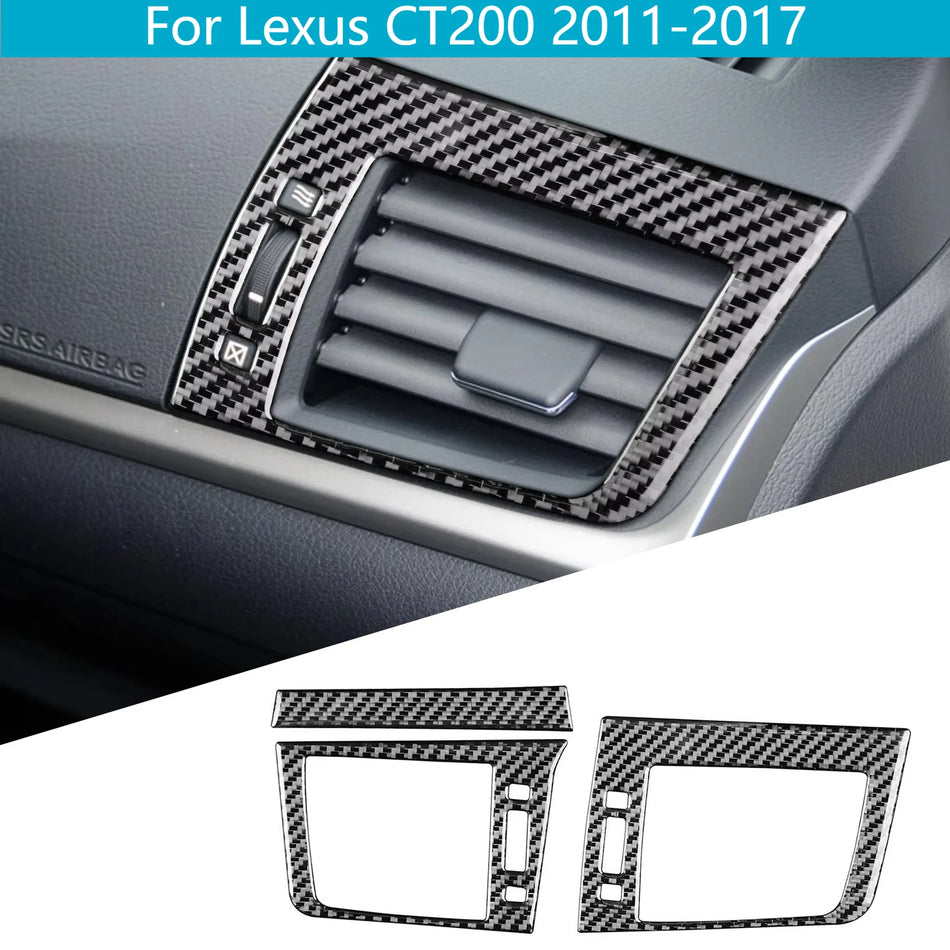 Moldura de imitación de fibra de carbono para la consola central del Lexus CT200 2011-2017
