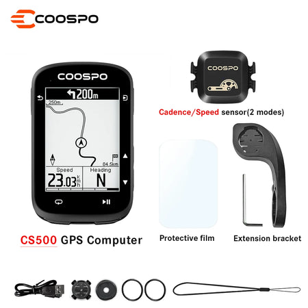 COOSPO CS500 Bike Computer &ndash; Bluetooth Enabled GPS Navigation CS500 BK467 / CHINA