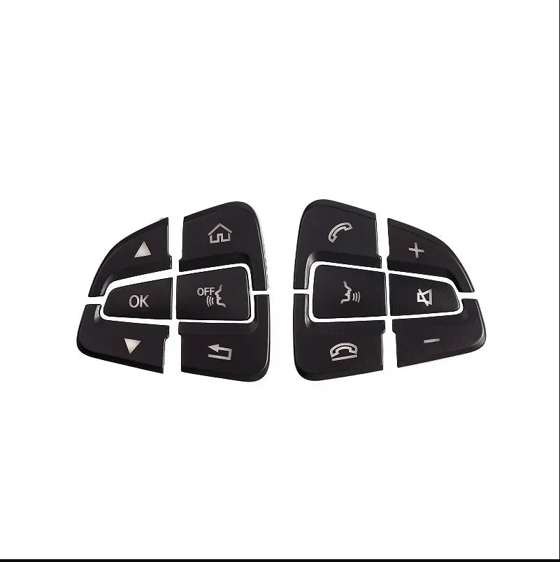 Premium Steering Wheel Button Cover Stickers for Mercedes Benz C-Class W205, GLC X253, V-Class Vito W447 - Stylish Auto Accessories