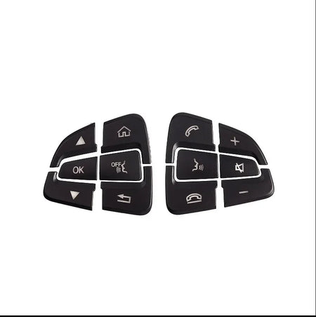 Premium Steering Wheel Button Cover Stickers for Mercedes Benz C-Class W205, GLC X253, V-Class Vito W447 - Stylish Auto Accessories