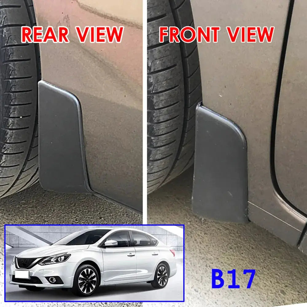 4X For Nissan Sentra Pulsar Sylphy B17 2013 - 2018 Front Rear Mudguards Mud Flaps Splash Guards Fender 2014 2015 2016 2017 by InterCyprus Trading Ltd