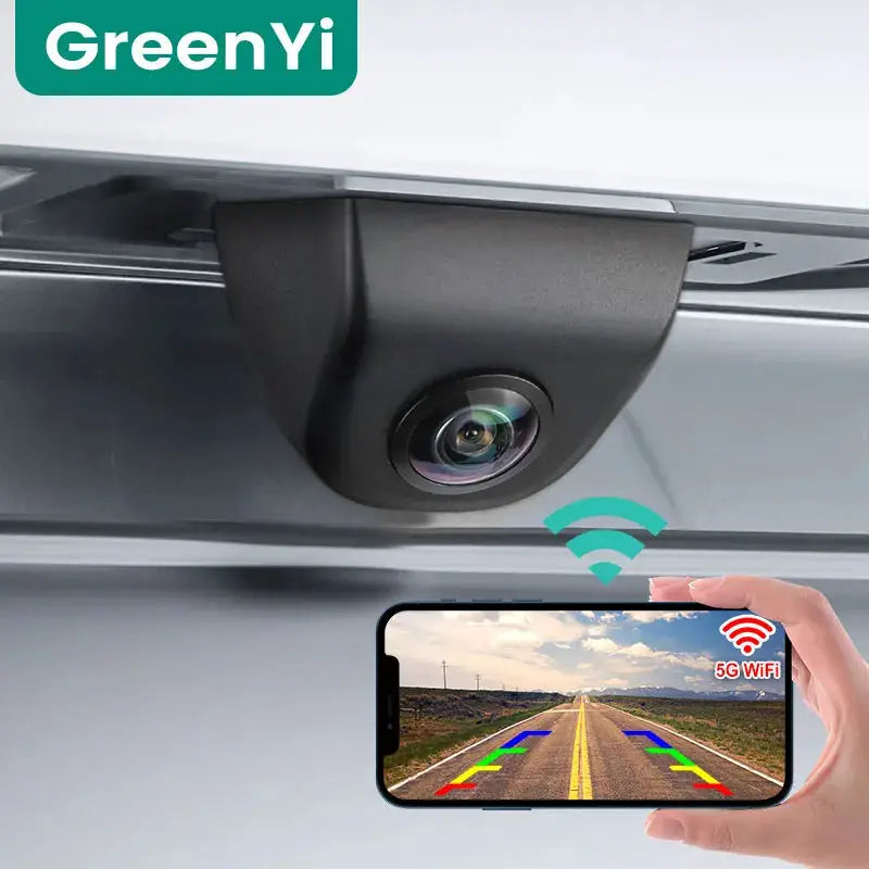 Greenyi HD 720P 170 Degree Fisheye Wireless 5G WiFi Car DVR Recorder Rear View Reverse Camera For iPhone and Android Phone by InterCyprus Trading Ltd