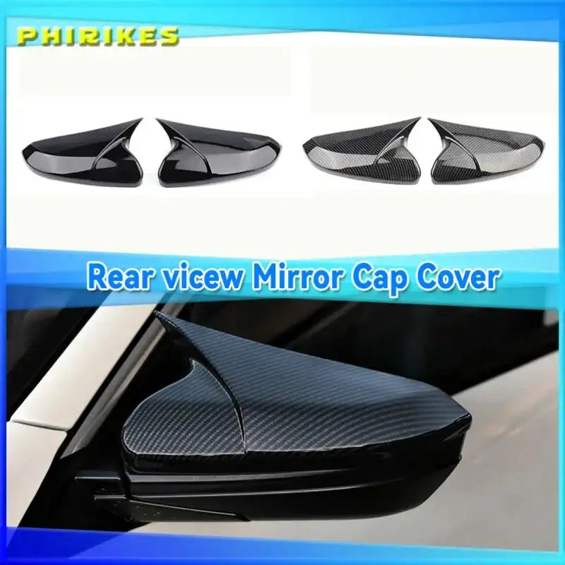 Honda Civic Exterior Mirror Cap Set Carbon Fiber Style Black