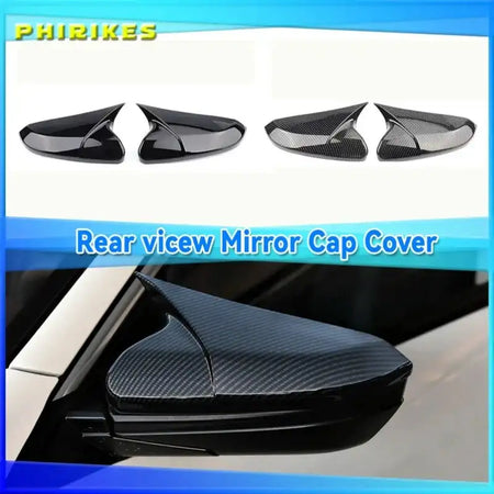 Honda Civic Exterior Mirror Cap Set Carbon Fiber Style Black