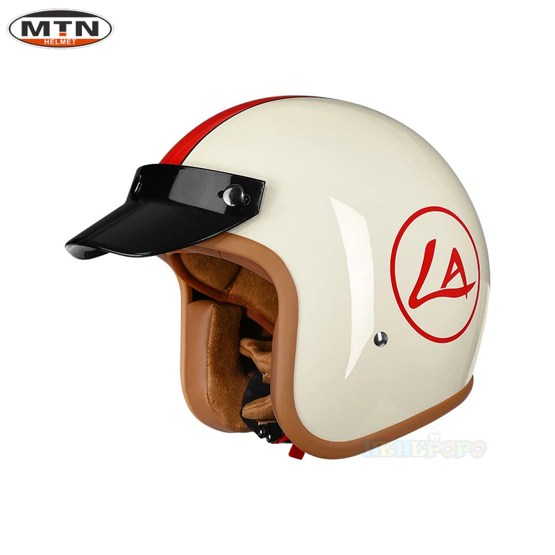 Vintage Open Face Motorcycle Helmet &ndash; Dot Certified Safety