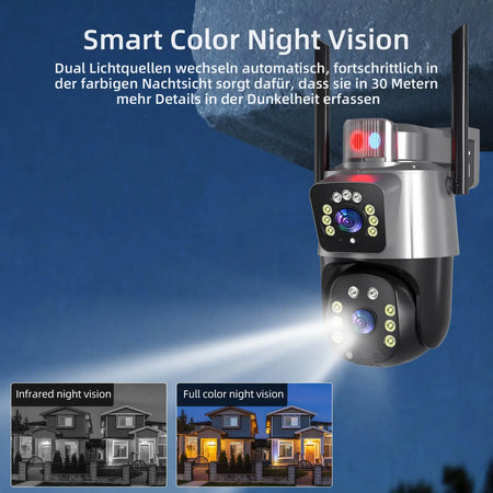 Dual Lens PTZ IP Camera Security Protection Night Vision Outdoor WiFi Cameras CCTV Surveillance camaras de seguridad wifi
