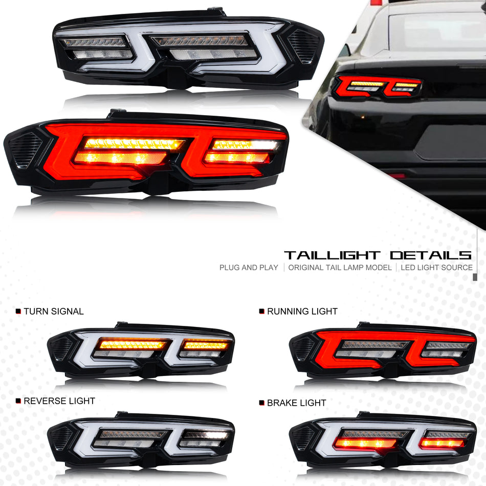 Luminile Spate pentru Chevrolet Camaro 2019-2024 ZL1 SS LT LED cu Animație la Pornire