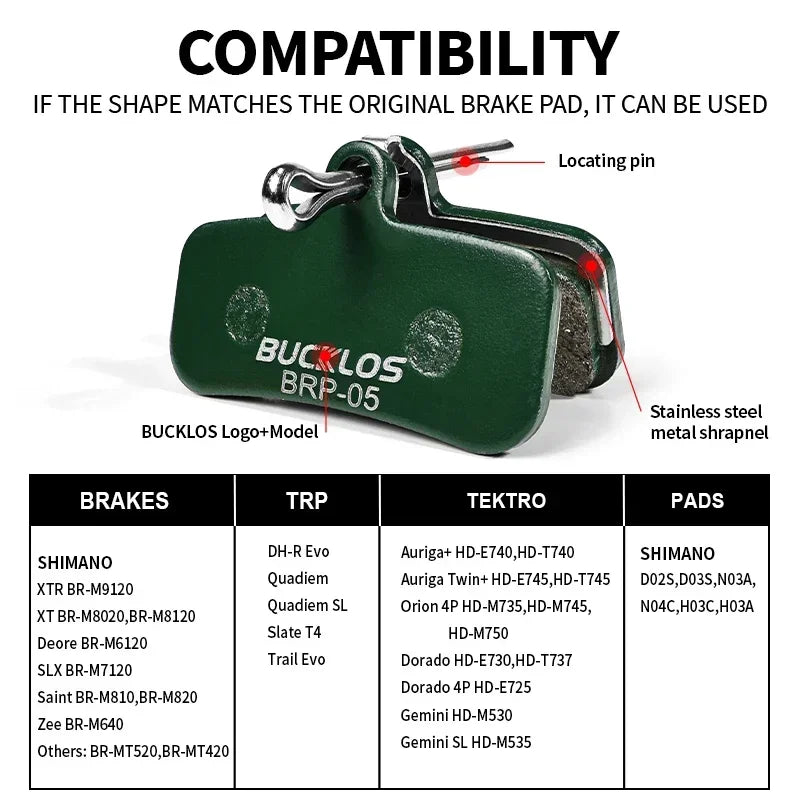 BUCKLOS B01S Brake Pads &ndash; Ceramic Disc for M9000 M9020 M975