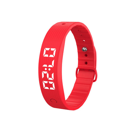 W5Sv Smart Bracelet with Vibration Alarm, Pedometer &amp; Sleep Tracker Red
