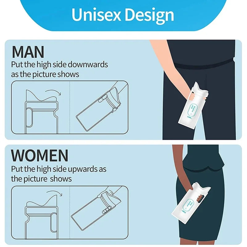 Emergency Car Urine Bag - Leakproof Portable Urinal