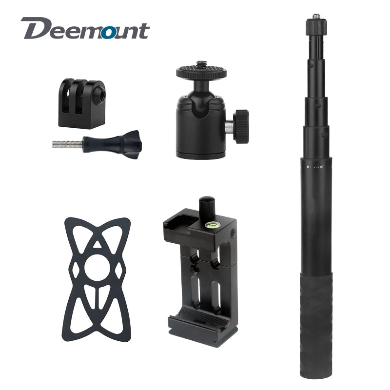 Deemount Portable Selfie Stick Kit &ndash; Adjustable Length for Perfect Shots