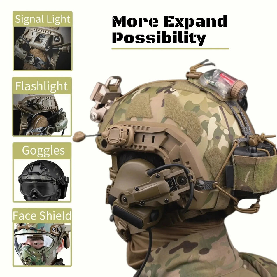 Taktický adaptér na helmu pro ComTac C2 C3 headset montáž Airsoft vybavení