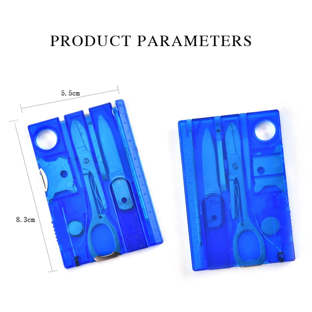 12-in-1 Portable Multi-Tool Card for Outdoor Survival and Camping