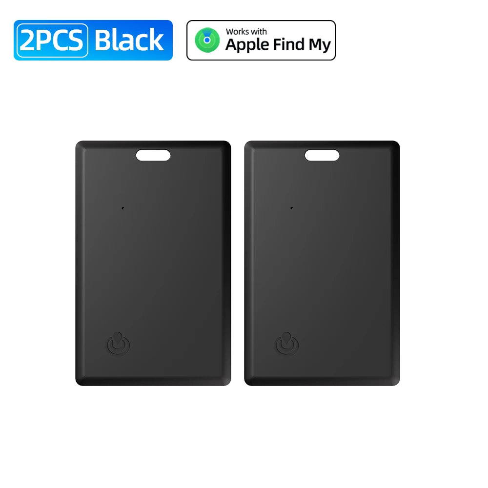 Anti-Lost Ultra-Thin Wallet Tracker &ndash; Find My iPhone GPS 2PCS Black