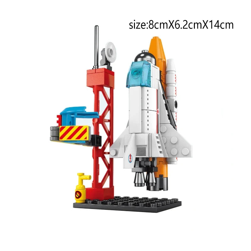 JIAJIALE Space Rocket Launch Model Building Blocks Set 107pcs