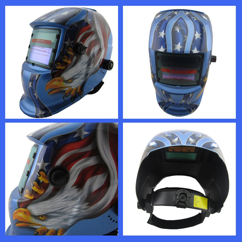 Solar Auto Darkening Welding Face Shield Head Mounted
