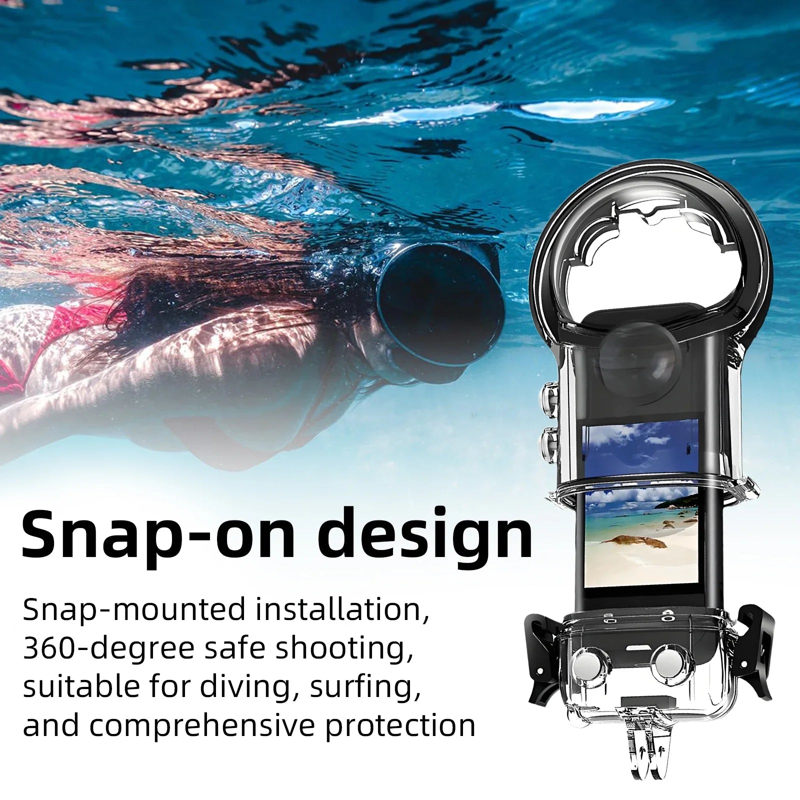 Insta360 X5 Dive Case &ndash; Completely Invisible Underwater Shooting