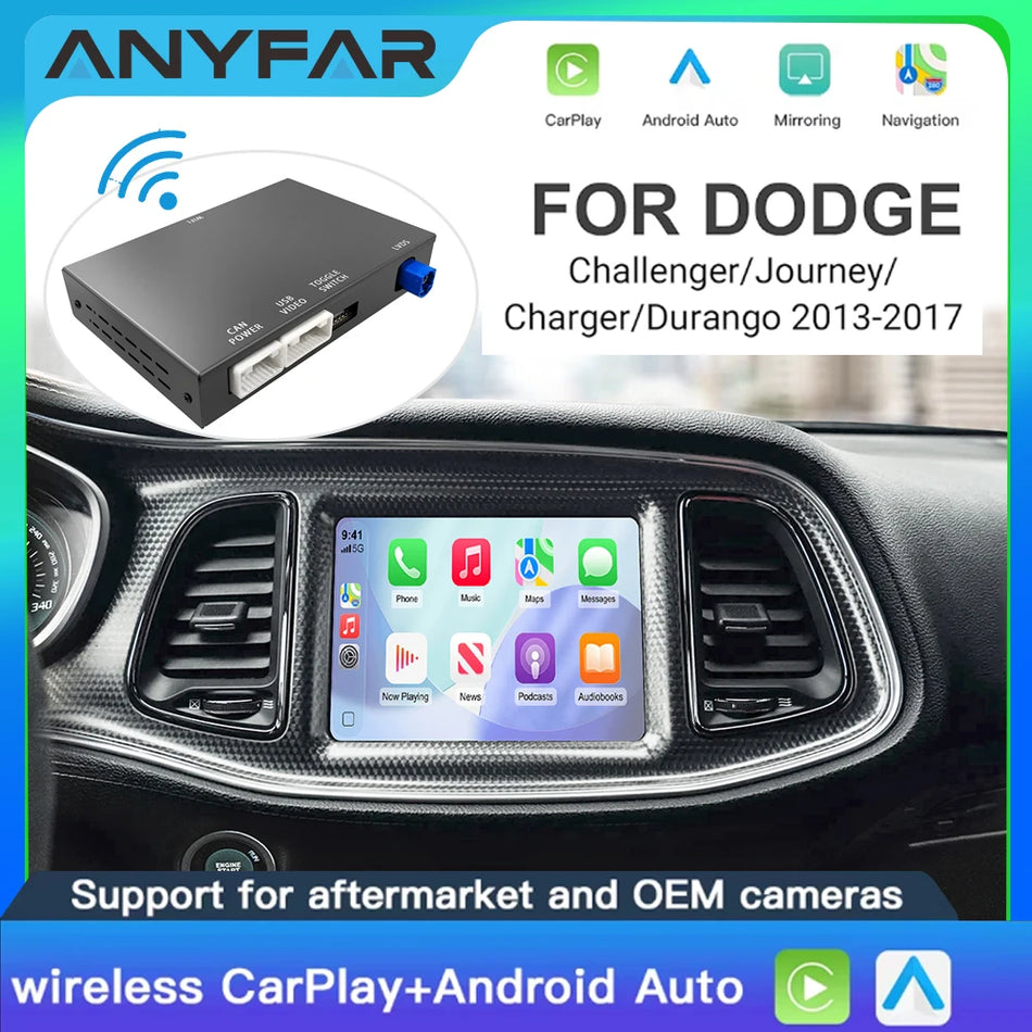 Kit de retrofit Dodge Challenger CarPlay Android Auto cu aspect OEM