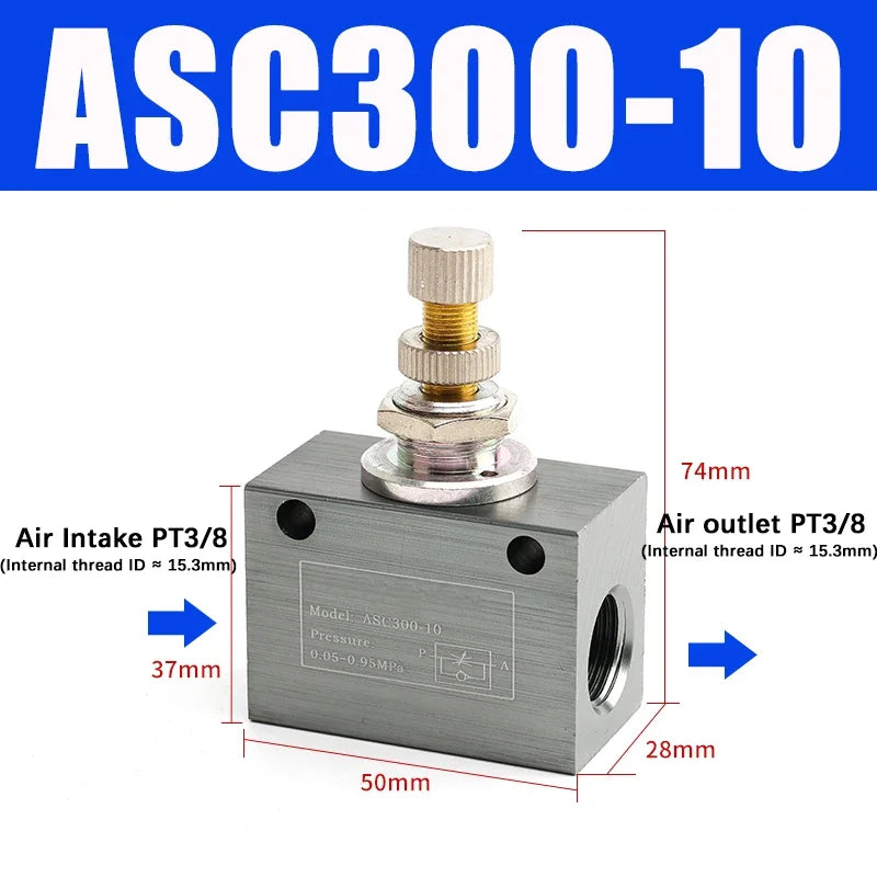 ASC100 Pneumatic Throttle Valve &ndash; Adjustable Flow Rate ASC300-10