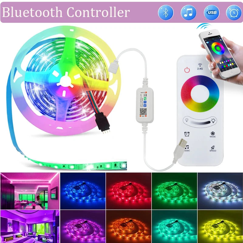 Tuya WiFi LED Strip Lights RGB 5V - Bluetooth Music Sync Bluetooth Touch / 20M