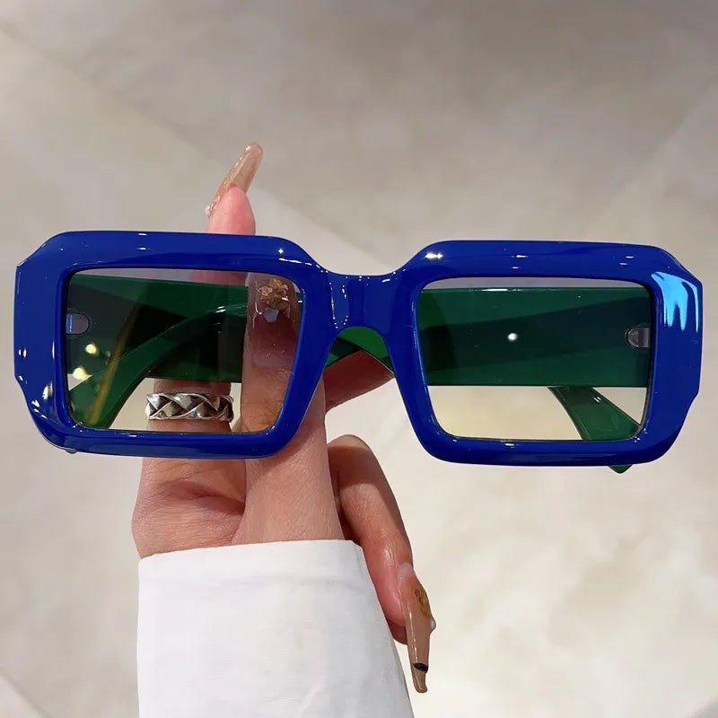 Vintage Rectangle Sunglasses &ndash; Candy Color UV400 Retro