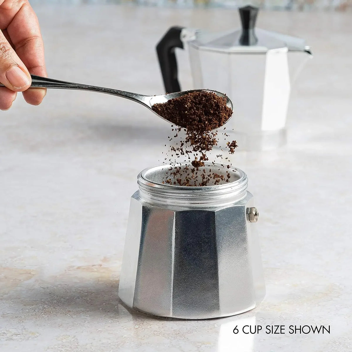 Moka Espresso Coffee Maker Pot - Stovetop Percolator for Caf&eacute; Brewing