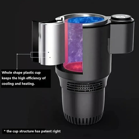 2 In 1 Car Cup Mug Holder &ndash; Smart 12V Heating Cooling