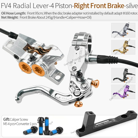 Frog Wake FV-4 MTB Hydraulic Disc Brake Kit &ndash; Four-Piston RA-RF-SR / CHINA