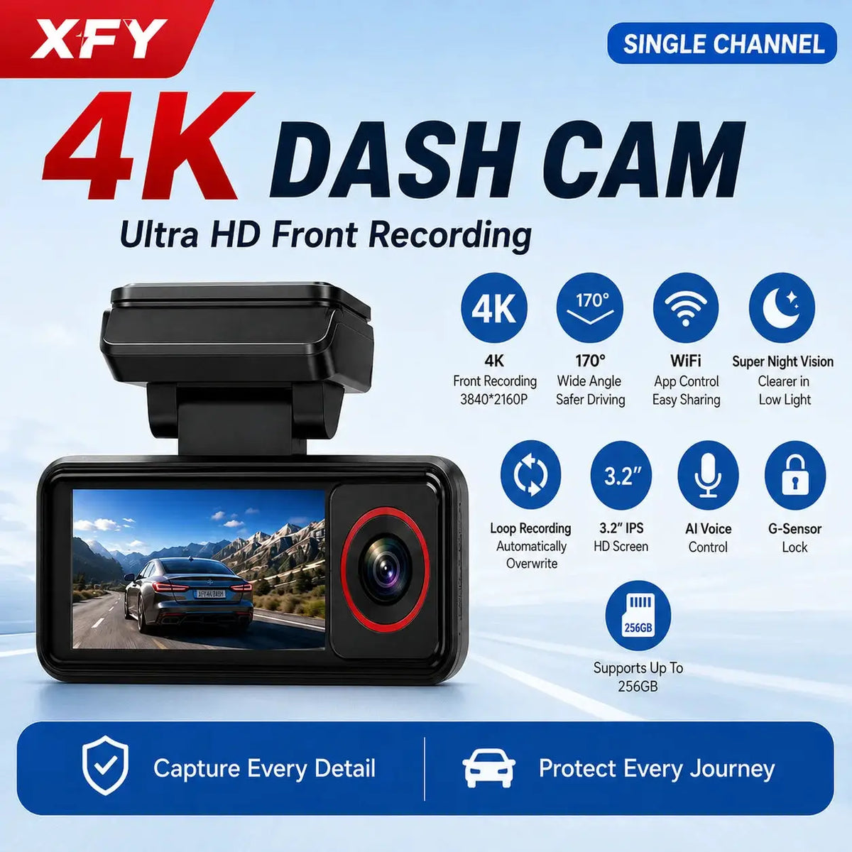 Dual 4K+2K Dash Cam With Starvis 2 Night Vision And Oled Display by InterCyprus Trading Ltd