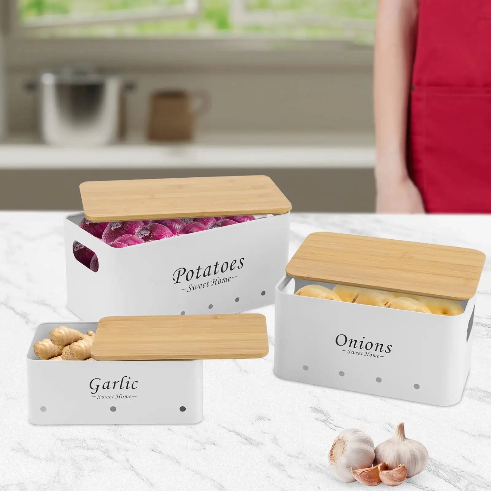 3Pcs Storage Container Sets With Bamboo Lids &ndash; Ventilated