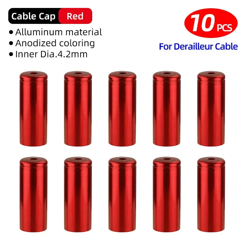 5mm Alloy Bicycle Brake Cable End Cap &ndash; Durable CNC-Machined Protection 4mm Shifter RD 10pc / CHINA