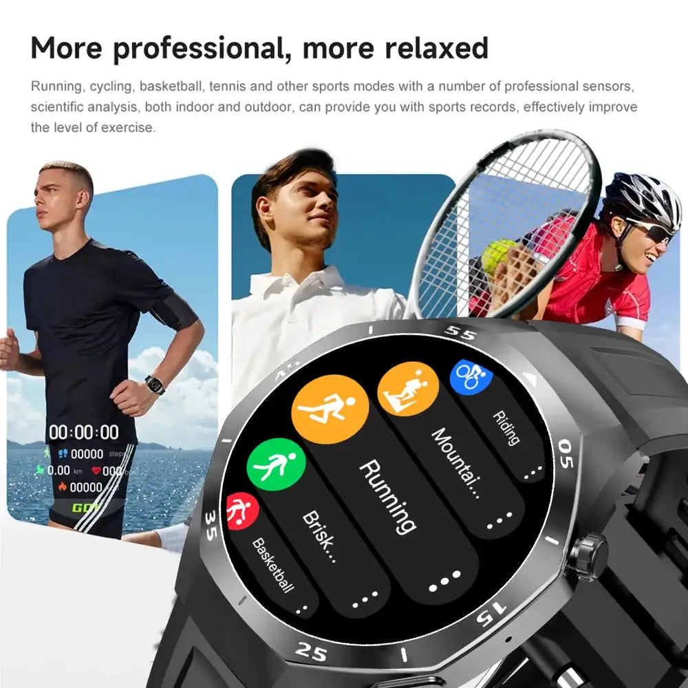 LAXASFIT 2025 Smart Watch Men Women NFC Heart Rate Tracker
