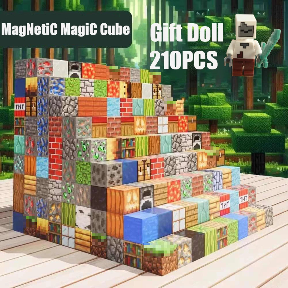 Magnetic Building Blocks Set - 400P STEM Toy for Toddlers, Montessori Sensory Cubes for Boys &amp; Girls