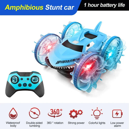 Shark Amphibious Remote Control Car &ndash; Double-Sided Flip green rc
