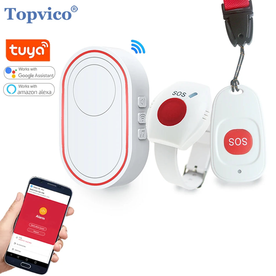 Topvico Tuya Panic Button WIFI &ndash; Senior Fall Alerts