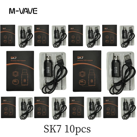 M-VAVE SK7 1/2/5/10 Wireless MIDI Adapter - Low Latency SK-7 10PCS