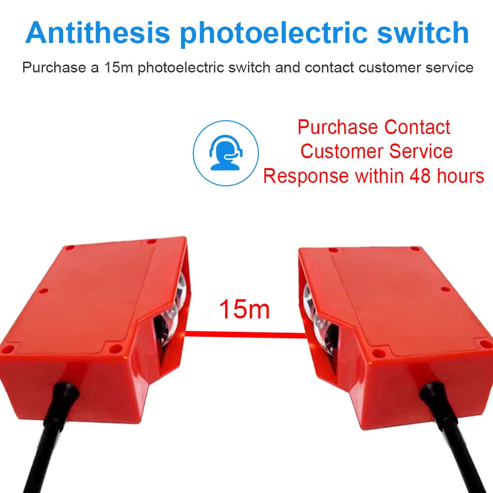 3-25m Waterproof Infrared Diffuse Reflection Feedback Photoelectric Switch Sensor Guardrail Detector Detection Car Washing Antithesis / Waterproof / 25M|5-wire Relay 24-220V