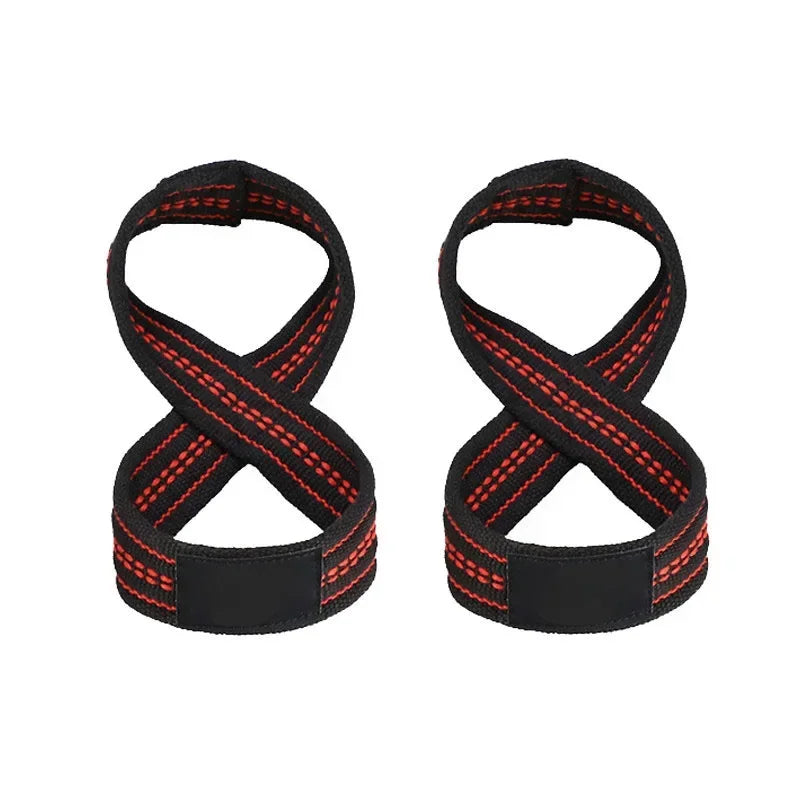 Figure 8 Weight Lifting Straps for Enhanced Grip Strength - Ideal for Deadlifts, Pull-ups &amp; Powerlifting black / S(24x11CM)