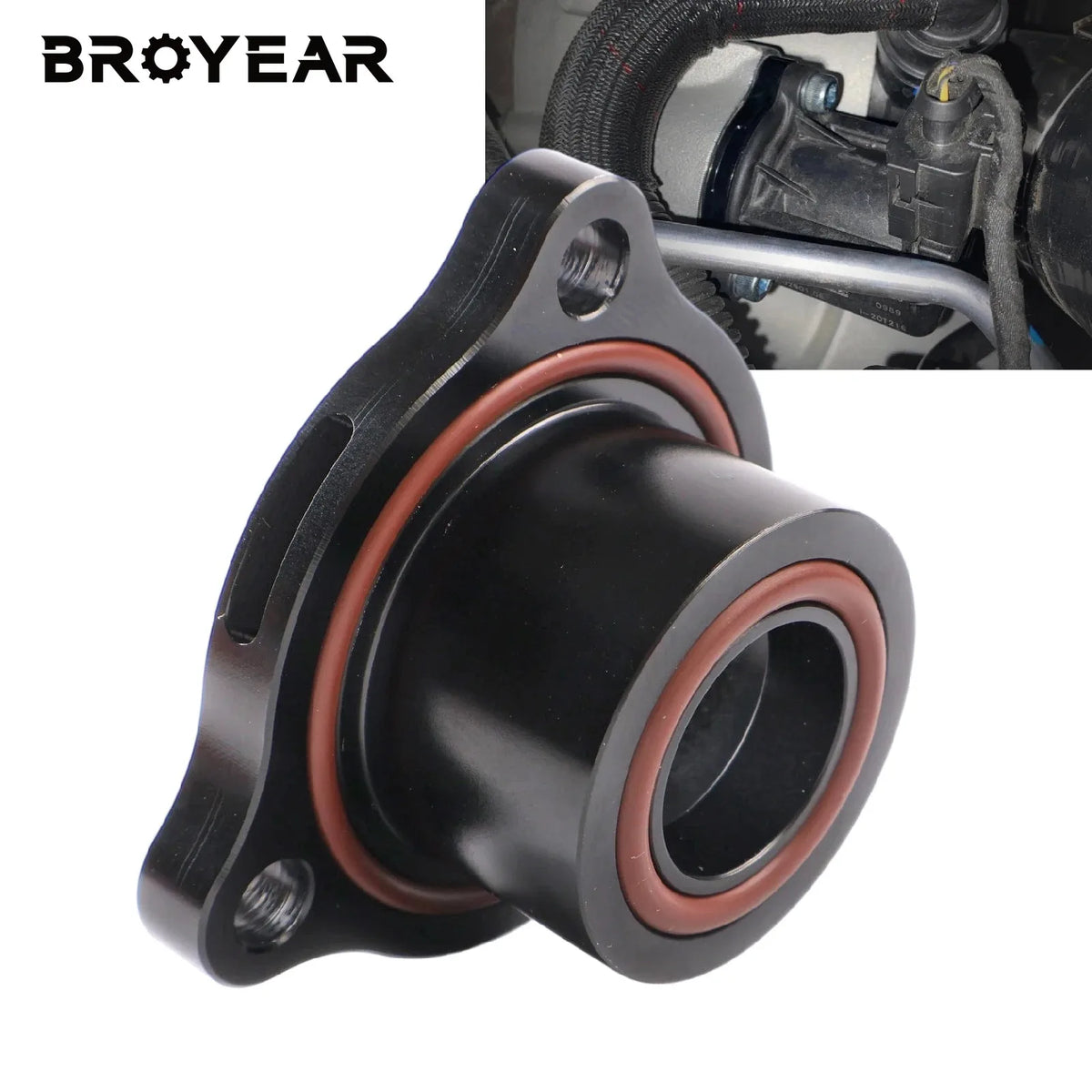Diverter Valve Spacer Aluminum for Audi VW A3 8V A4 B9 Q5 TT Golf MK7 GTI R by InterCyprus Trading Ltd