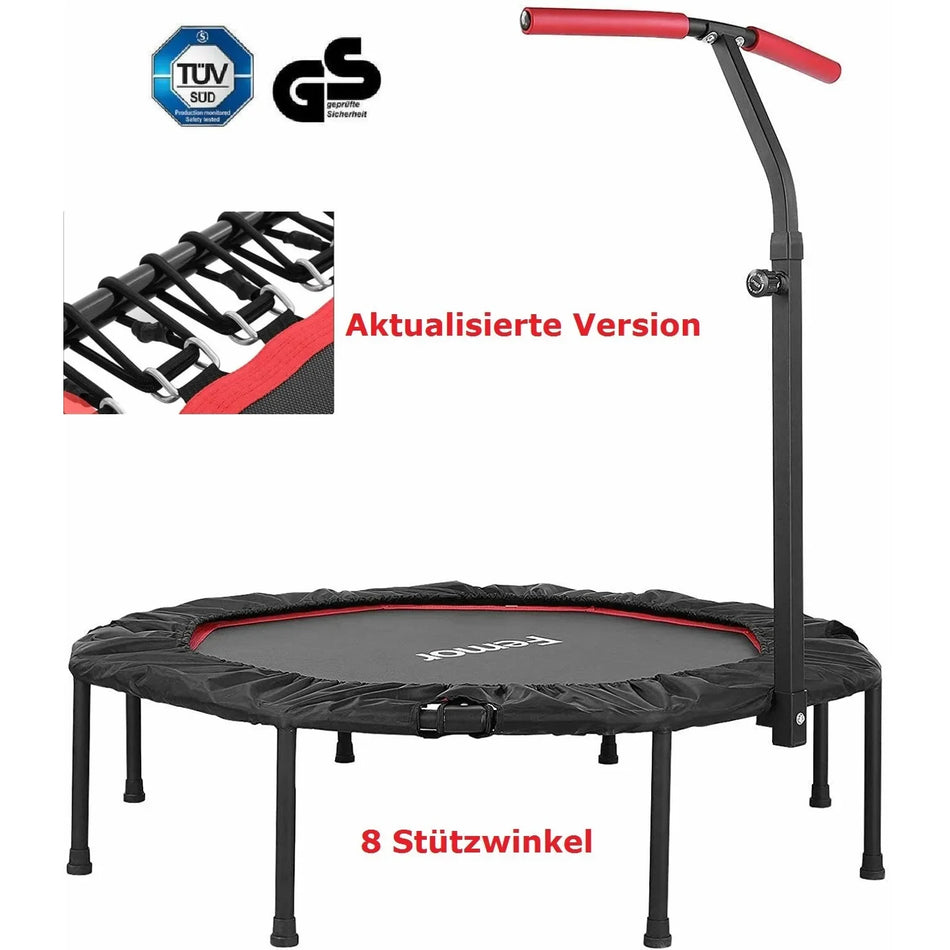Trampolino Fitness Pieghevole 127cm Manico Regolabile in Altezza