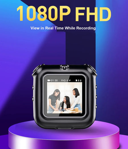 V9 Mini Clip Necklace Camera 1080P with Display &amp; Audio Recording