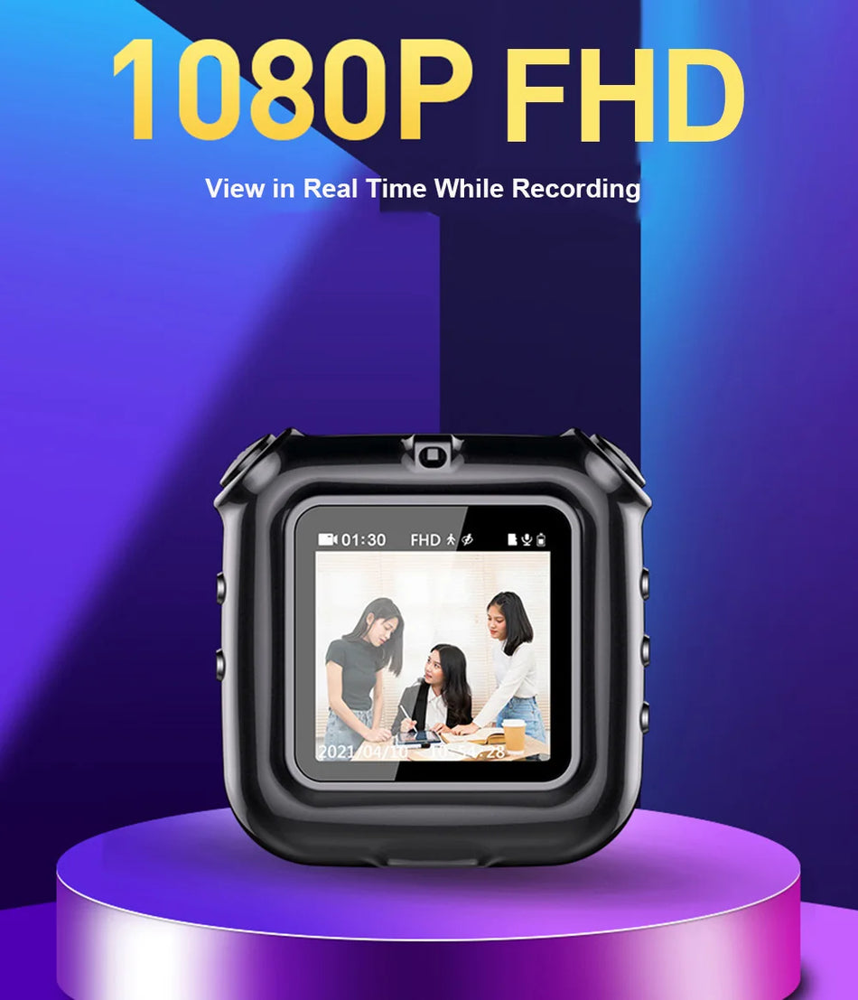 V9 Mini Clip Necklace Camera 1080P with Display &amp; Audio Recording