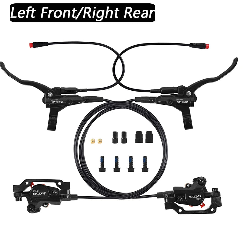 BUCKLOS Hydraulic Disc Brake Set for E-Bikes and Scooters Front-Rear Brakes