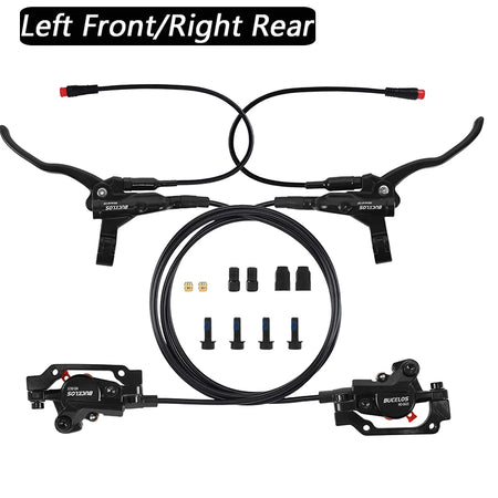 BUCKLOS Hydraulic Disc Brake Set for E-Bikes and Scooters Front-Rear Brakes